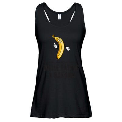 Eye Contacts While Eating A Banana Adult Humor Dirty Jokes Ladies Essential Flowy Tank
