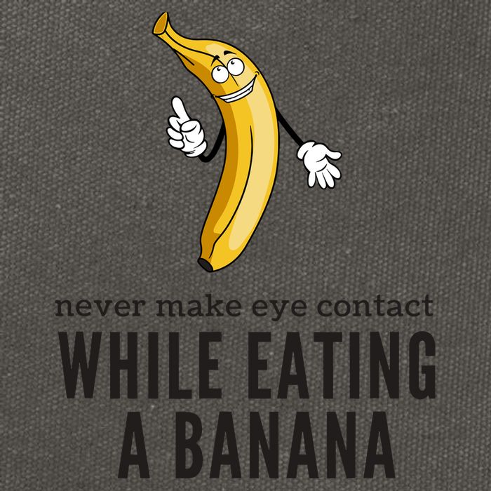 Eye Contacts While Eating A Banana Adult Humor Dirty Jokes Cotton Canvas Backpack