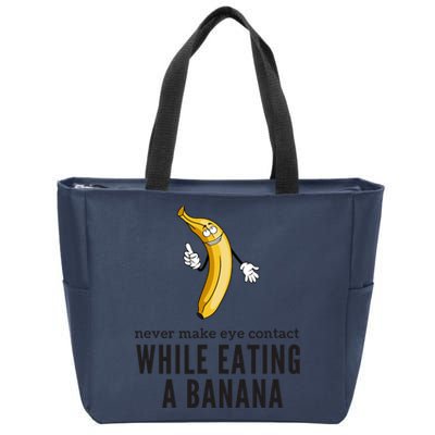 Eye Contacts While Eating A Banana Adult Humor Dirty Jokes Zip Tote Bag