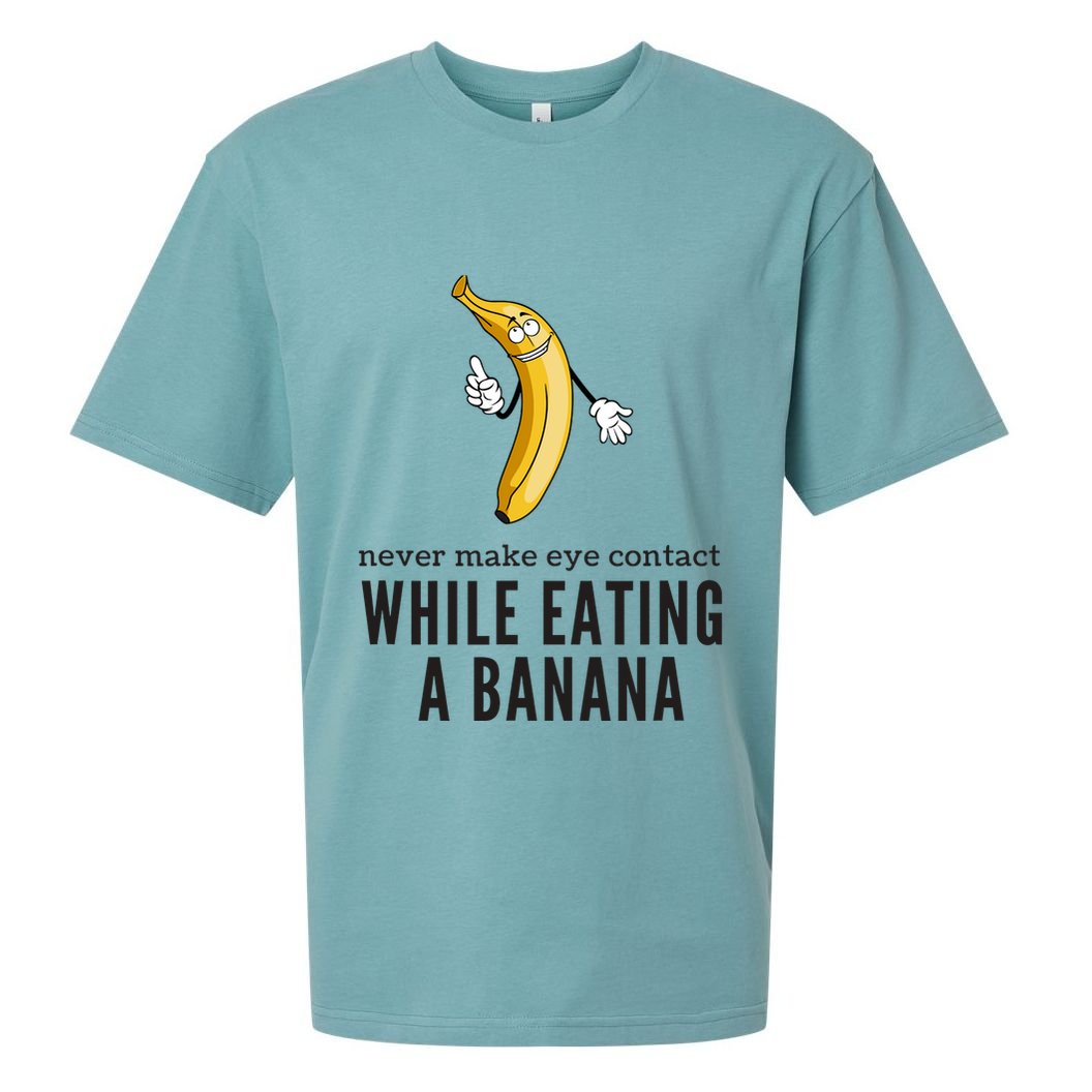Eye Contacts While Eating A Banana Adult Humor Dirty Jokes Sueded Cloud Jersey T-Shirt