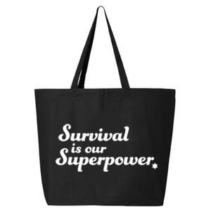 Eitan Chitayat Wearing Survival Is Our Superpower 25L Jumbo Tote