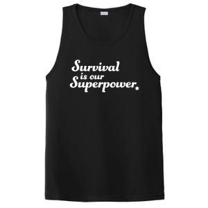 Eitan Chitayat Wearing Survival Is Our Superpower PosiCharge Competitor Tank