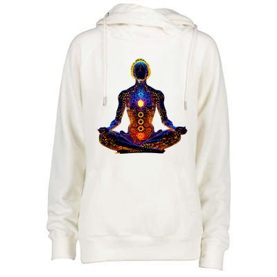 Energy Chakra Yoga Meditation Spiritual Womens Funnel Neck Pullover Hood