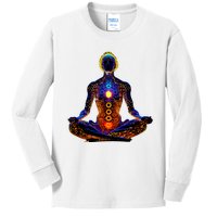 Energy Chakra Yoga Meditation Spiritual Kids Long Sleeve Shirt