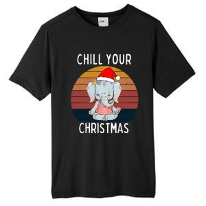 Elephant Christmas Yoga Namaste Chill Saying Gift Idea Gift Tall Fusion ChromaSoft Performance T-Shirt