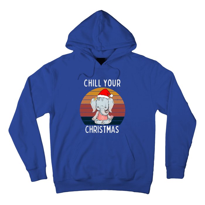 Elephant Christmas Yoga Namaste Chill Saying Gift Idea Gift Hoodie