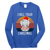 Elephant Christmas Yoga Namaste Chill Saying Gift Idea Gift Long Sleeve Shirt