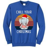 Elephant Christmas Yoga Namaste Chill Saying Gift Idea Gift Sweatshirt