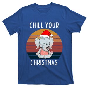 Elephant Christmas Yoga Namaste Chill Saying Gift Idea Gift T-Shirt