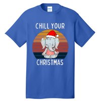 Elephant Christmas Yoga Namaste Chill Saying Gift Idea Gift Tall T-Shirt