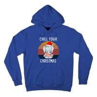 Elephant Christmas Yoga Namaste Chill Saying Gift Idea Gift Tall Hoodie