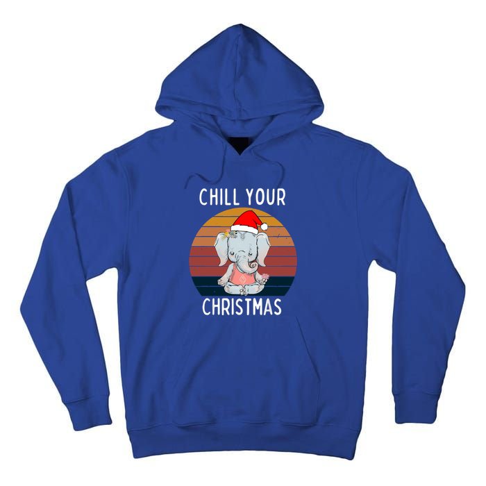 Elephant Christmas Yoga Namaste Chill Saying Gift Idea Gift Tall Hoodie