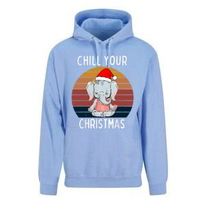 Elephant Christmas Yoga Namaste Chill Saying Gift Idea Gift Unisex Surf Hoodie