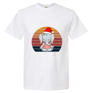 Elephant Christmas Yoga Namaste Chill Saying Gift Idea Gift Garment-Dyed Heavyweight T-Shirt