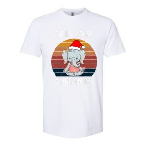 Elephant Christmas Yoga Namaste Chill Saying Gift Idea Gift Softstyle CVC T-Shirt