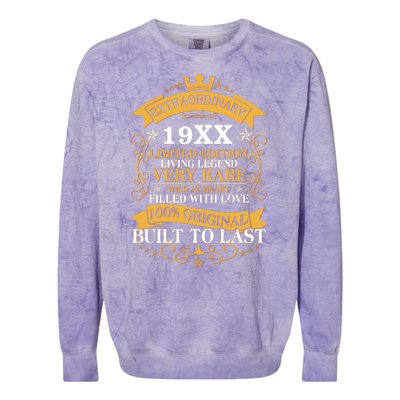 Extraordinary Custom Year Limited Edition Built To Last Personalize Birthday Colorblast Crewneck Sweatshirt