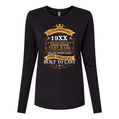 Extraordinary Custom Year Limited Edition Built To Last Personalize Birthday Womens Cotton Relaxed Long Sleeve T-Shirt