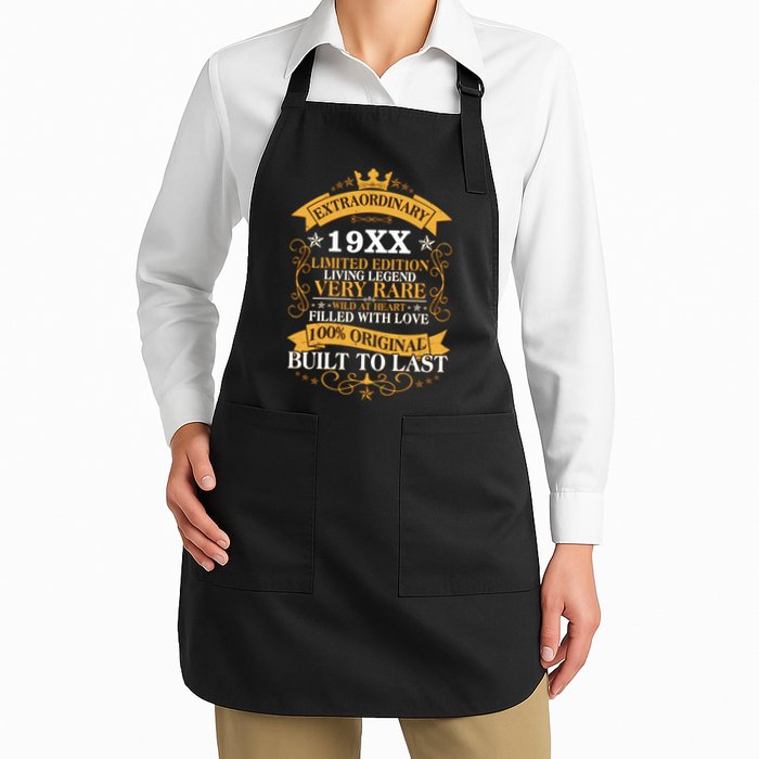 Extraordinary Custom Year Limited Edition Built To Last Personalize Birthday Full-Length Apron With Pockets