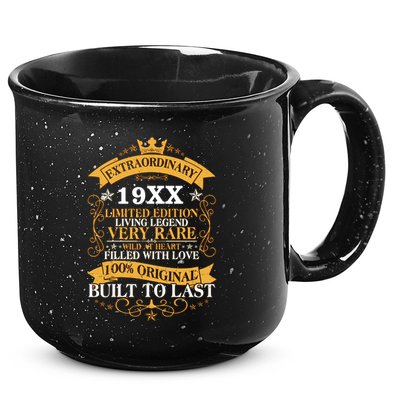 Extraordinary Custom Year Limited Edition Built To Last Personalize Birthday 15oz Campfire Ceramic Mug