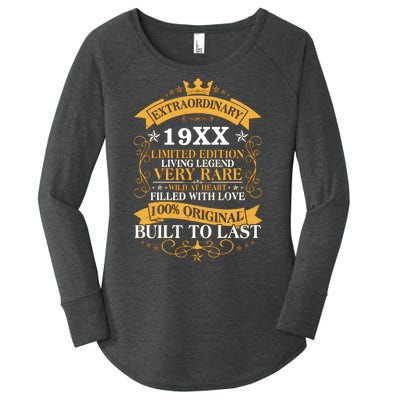 Extraordinary Custom Year Limited Edition Built To Last Personalize Birthday Women's Perfect Tri Tunic Long Sleeve Shirt