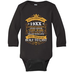 Extraordinary Custom Year Limited Edition Built To Last Personalize Birthday Baby Long Sleeve Bodysuit