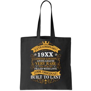 Extraordinary Custom Year Limited Edition Built To Last Personalize Birthday Tote Bag