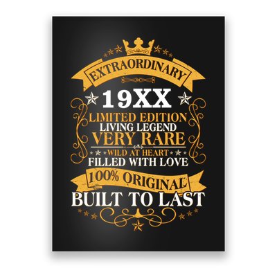 Extraordinary Custom Year Limited Edition Built To Last Personalize Birthday Poster