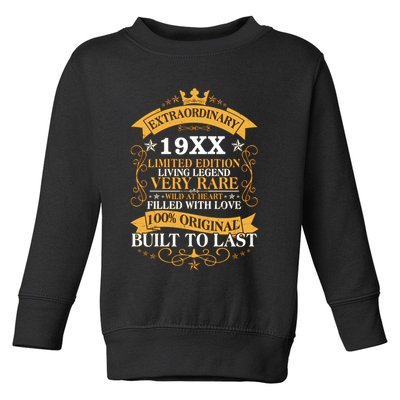Extraordinary Custom Year Limited Edition Built To Last Personalize Birthday Toddler Sweatshirt