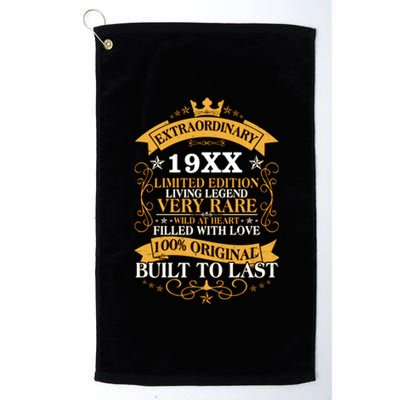 Extraordinary Custom Year Limited Edition Built To Last Personalize Birthday Platinum Collection Golf Towel