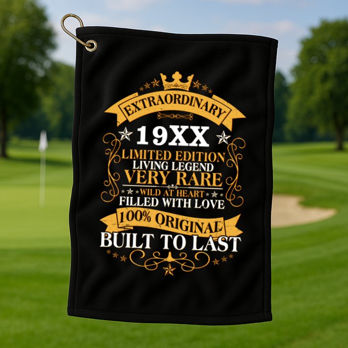 Extraordinary Custom Year Limited Edition Built To Last Personalize Birthday Golf Towel
