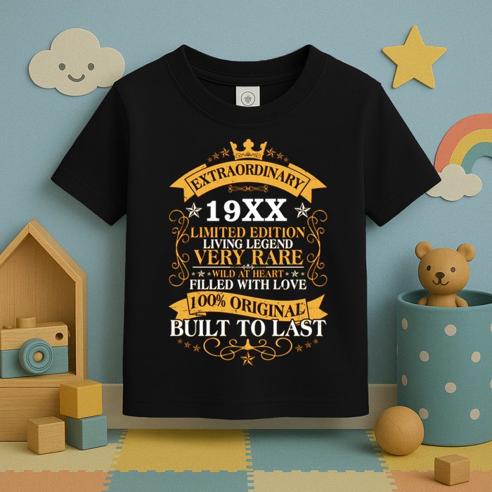 Extraordinary Custom Year Limited Edition Built To Last Personalize Birthday Toddler T-Shirt