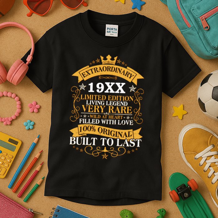 Extraordinary Custom Year Limited Edition Built To Last Personalize Birthday Kids T-Shirt