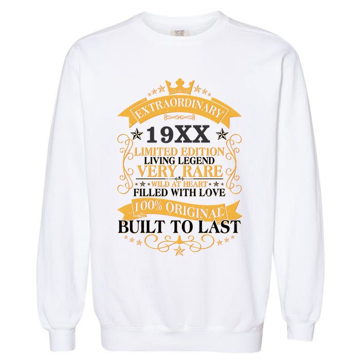 Extraordinary Custom Year Limited Edition Built To Last Personalize Birthday Garment-Dyed Sweatshirt