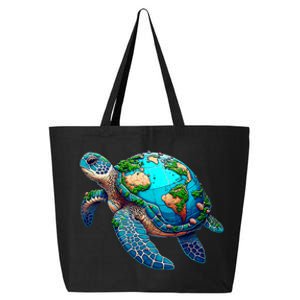 Earth Day 2024 Restore Earth Sea Turtle Art Save The Planet 25L Jumbo Tote