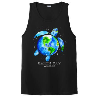 Earth Day 2024 Restore Earth Sea Turtle Art Save The Planet Gift PosiCharge Competitor Tank