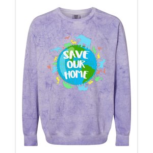 Earth Day 2023 Environmental Nature Planet Colorblast Crewneck Sweatshirt