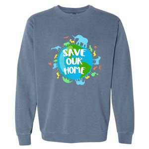 Earth Day 2023 Environmental Nature Planet Garment-Dyed Sweatshirt