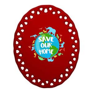 Earth Day 2023 Environmental Nature Planet Ceramic Oval Ornament