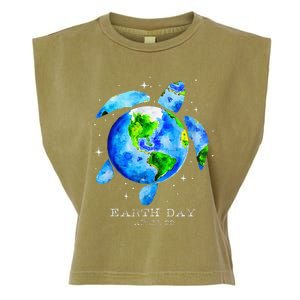 Earth Day 2024 Restore Earth Sea Turtle Art Save The Planet Garment-Dyed Women's Muscle Tee