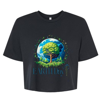 Earth Day 2024 Environmental International Awareness Bella+Canvas Jersey Crop Tee