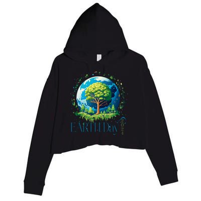 Earth Day 2024 Environmental International Awareness Crop Fleece Hoodie