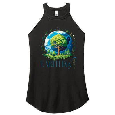 Earth Day 2024 Environmental International Awareness Women's Perfect Tri Rocker Tank