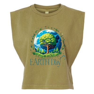 Earth Day 2024 Environmental International Awareness Garment-Dyed Women's Muscle Tee