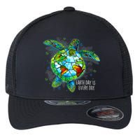 Earth Day 2024 Restore Recycle Sea Turtle Save The Planet Flexfit Unipanel Trucker Cap