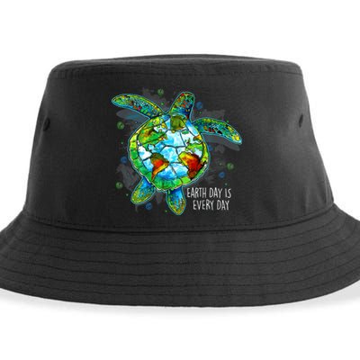 Earth Day 2024 Restore Recycle Sea Turtle Save The Planet Sustainable Bucket Hat