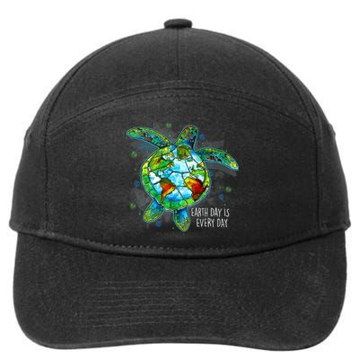 Earth Day 2024 Restore Recycle Sea Turtle Save The Planet 7-Panel Snapback Hat