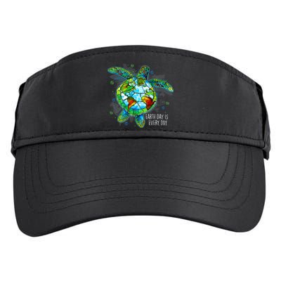 Earth Day 2024 Restore Recycle Sea Turtle Save The Planet Adult Drive Performance Visor