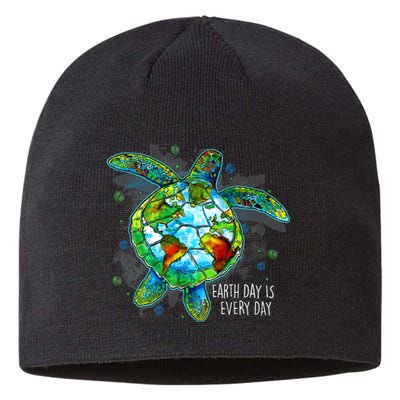 Earth Day 2024 Restore Recycle Sea Turtle Save The Planet Sustainable Beanie