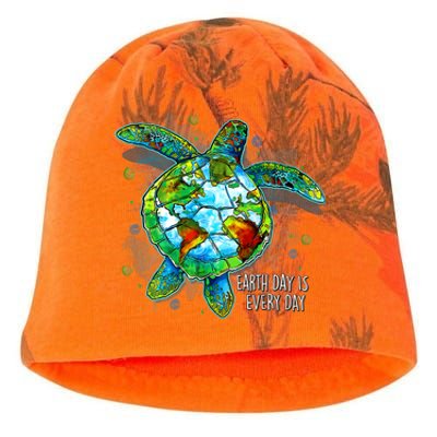 Earth Day 2024 Restore Recycle Sea Turtle Save The Planet Kati - Camo Knit Beanie