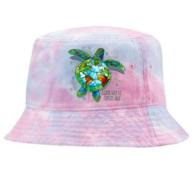 Earth Day 2024 Restore Recycle Sea Turtle Save The Planet Tie-Dyed Bucket Hat